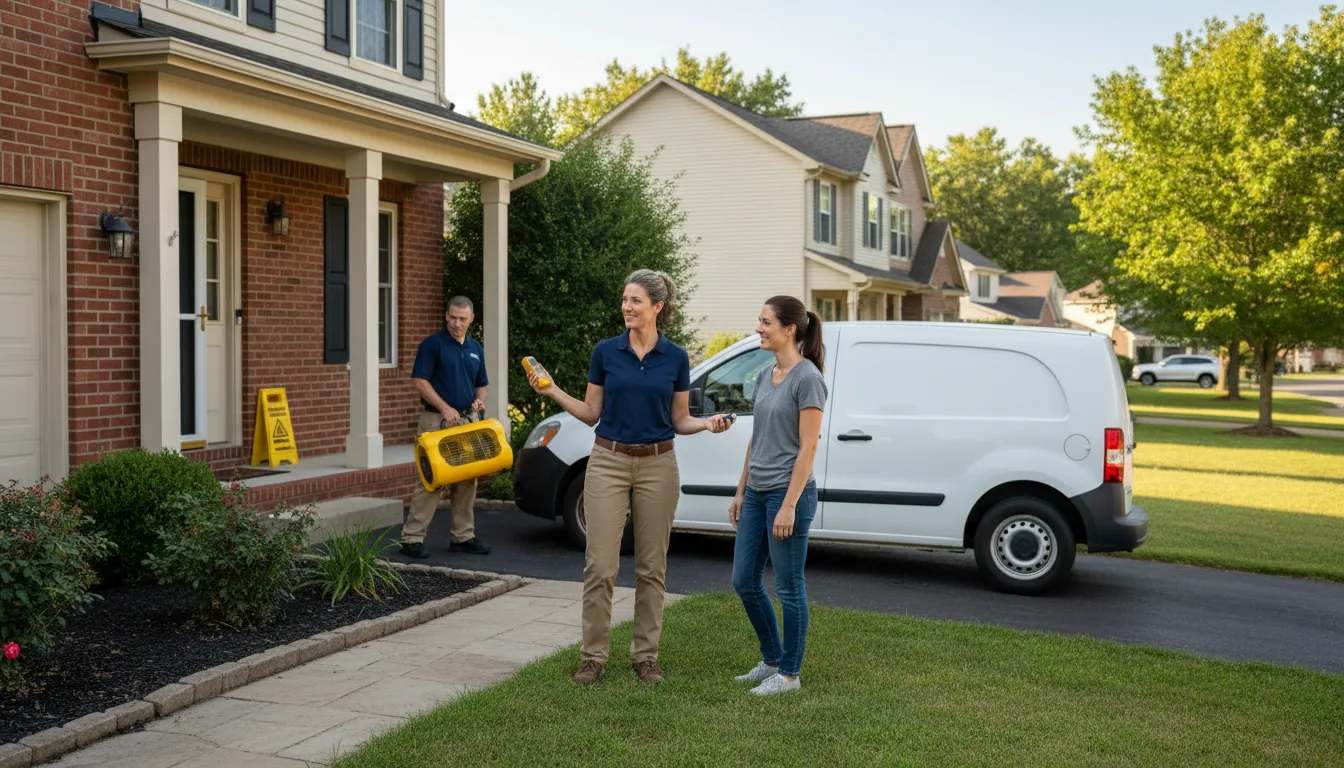 Residential water damage restoration in Balsam Grove, NC